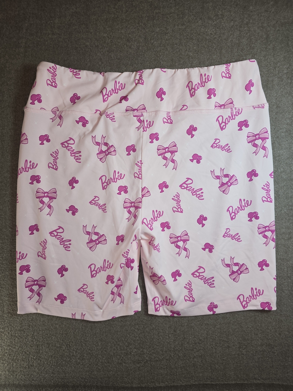 Barbie Light Pink Shorts Hot Pink Barbie Design Biker Shorts Stretch Women's XXL - Picture 4 of 12
